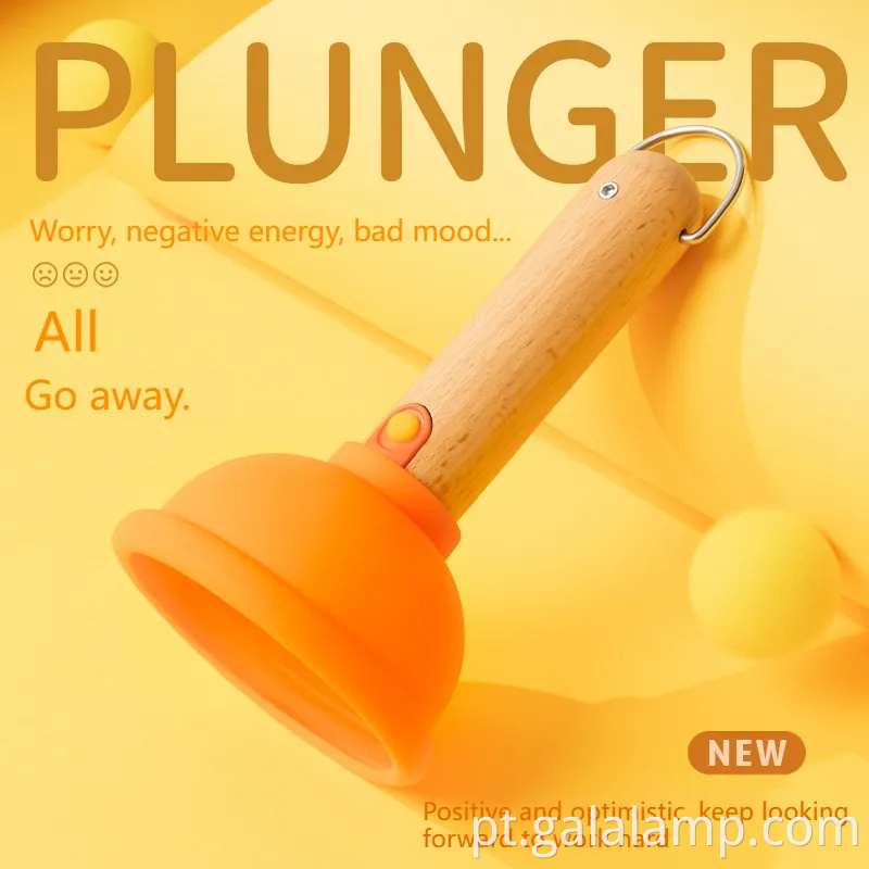 Luz noturna de alça de madeira elegante com motivo único